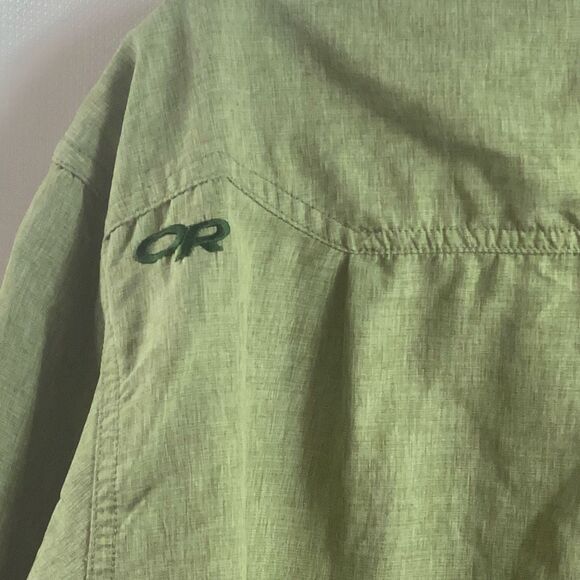 Outdoor Research UPF 50+ Nylon Hiking Shirt Olive Green Men’s L Quick-Dry Advent - Picture 6 of 9